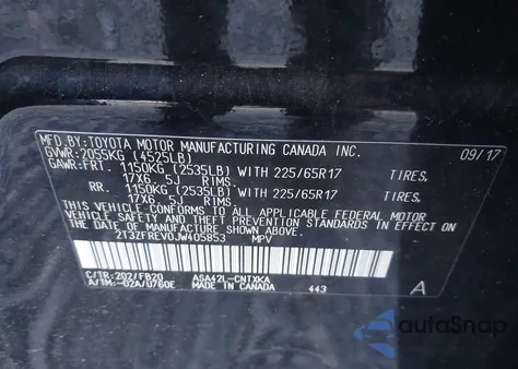 2018 Toyota Rav4 Le from USA, damaged, VIN 2T3ZFREV0JW405853